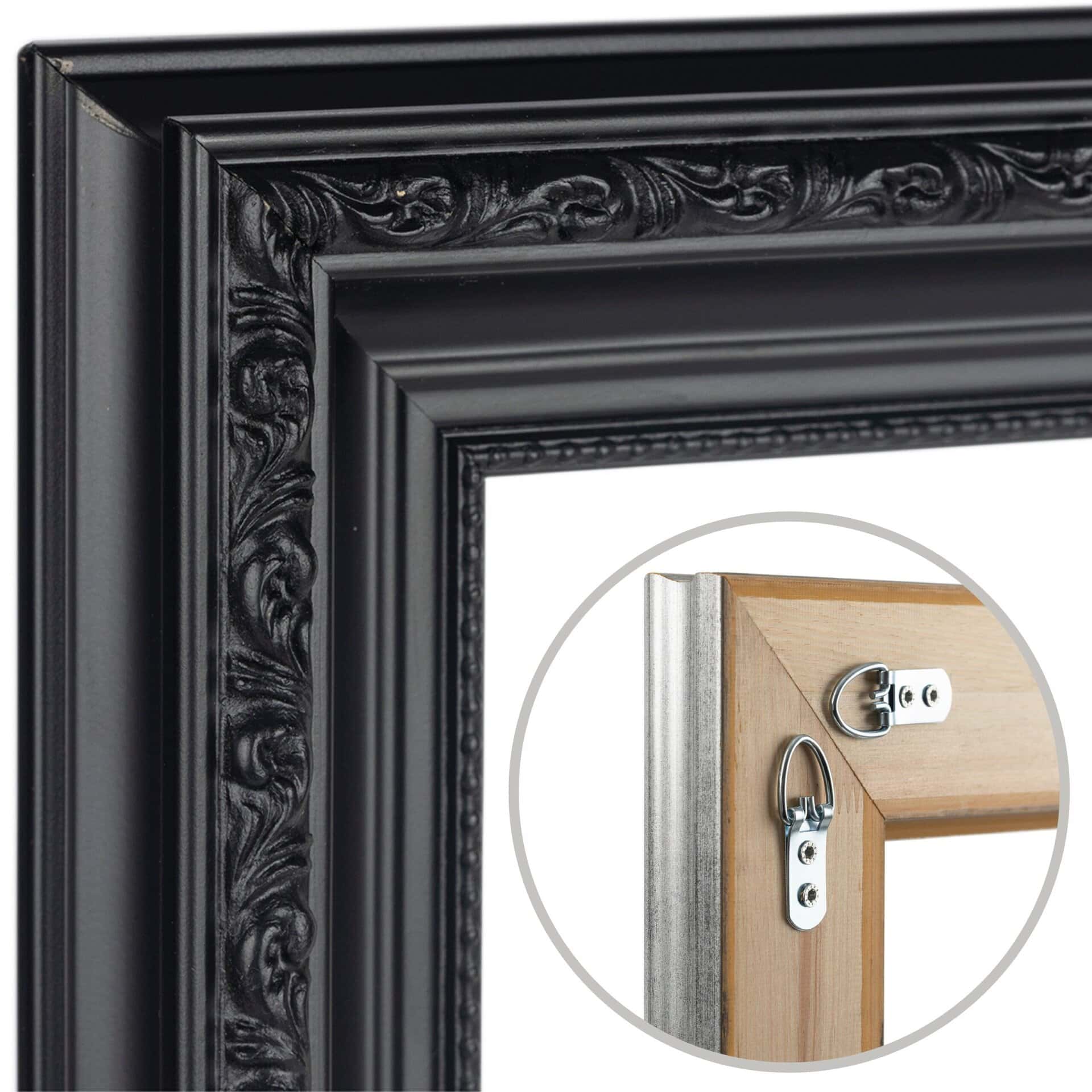 clamaro-viktor-schwarz-bilderrahmen-massivholz-vintage-antik-barock-grau-silber-4